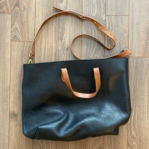 Maxwell zip top transport carry all in true black brown